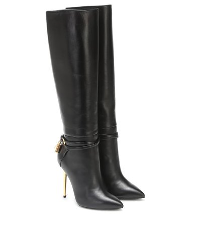 Tom Ford - Embellished leather knee-high boots | Mytheresa