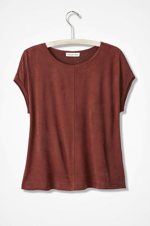 Suede-Touch Stretch Tee - Coldwater Creek