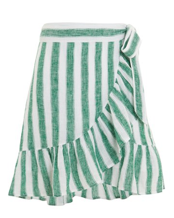 Etienne Striped Wrap Skirt