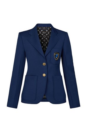 Blazer Jacket With Embroidered Patch