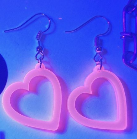 Neon pink earrings
