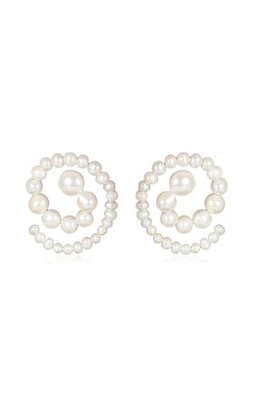 Spiral 14k Gold-Plated Pearl Earrings By Éliou | Moda Operandi