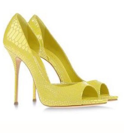 yellow snake print casadei shoes