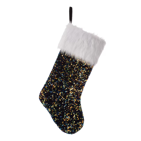 sequin glitter blue goth sparkle sparkly Christmas Xmas stocking