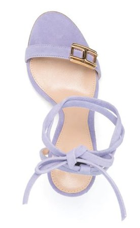 elisabetta franchi logo sandals lavender