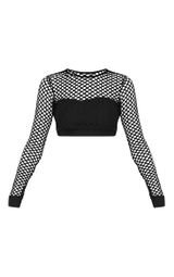 black and white crop top