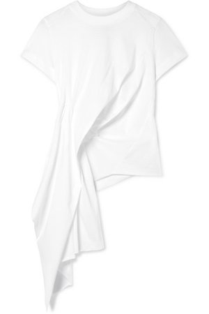 Marques' Almeida | Draped cotton-jersey T-shirt | NET-A-PORTER.COM