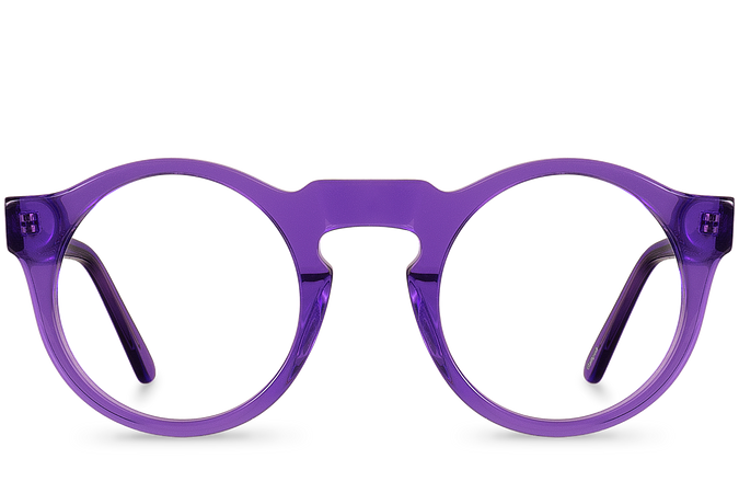 Gallipoli View Purple Purple Round glasses