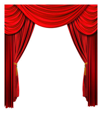 red stage curtains theatre background