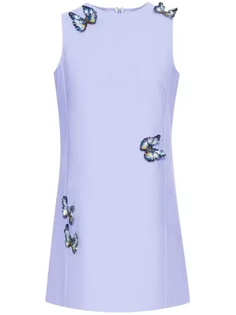 Oscar De La Renta butterfly-appliqué Sleeveless Mini Dress - Farfetch