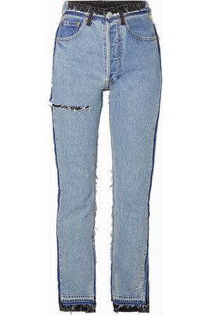 Vetements | Reworked distressed high-rise slim-leg jeans | NET-A-PORTER.COM