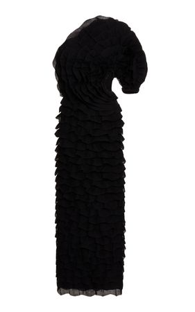 One-Shoulder Silk Midi Dress By Chloé | Moda Operandi