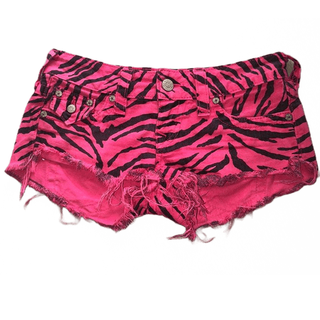 hot pink zebra print low waist micro shorts