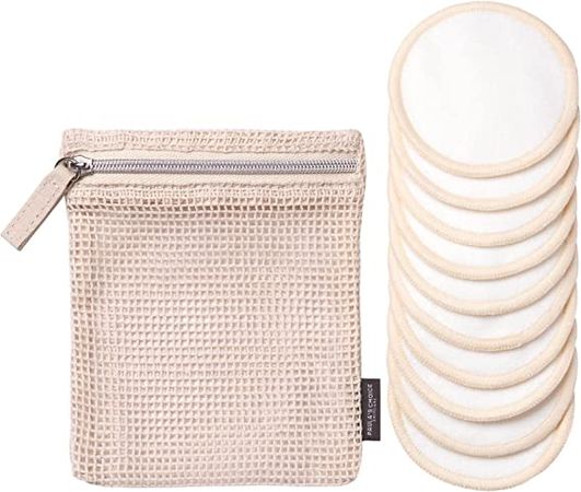Paula's Choice Reusable Makeup Remover Pads, Eco-Friendly Cotton & Bamboo Rounds for Toner & Exfoliants, Includes Washable Bag for Laundry & Storage, 10 Count : Beauty & Personal Care