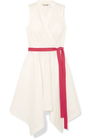 Diane von Furstenberg | Marlene belted wrap-effect cotton-blend dress | NET-A-PORTER.COM