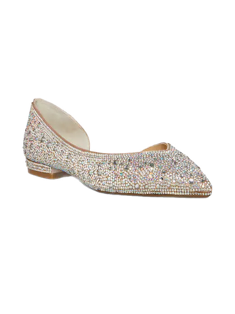 silver Betsey Johnson ballet flats shoes