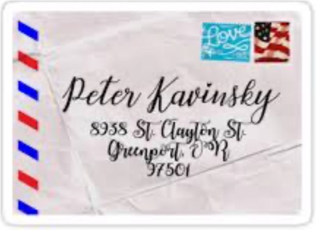 Peter Kavinsky letter