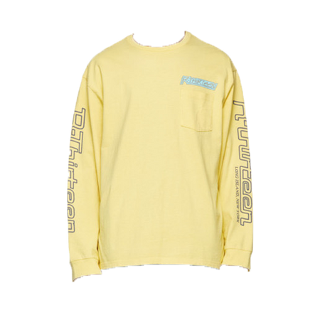 R13 Yellow Sunset Surf Long Sleeve T-Shirt