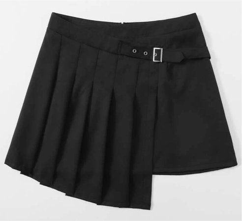 pleated asymmetrical skirt