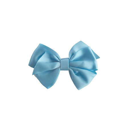 blue satin bow