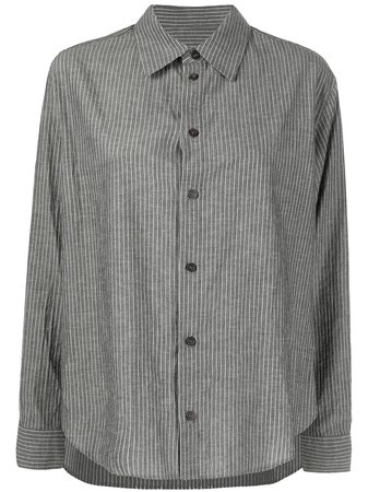 Yohji Yamamoto stripe-print long-sleeved Shirt - Farfetch