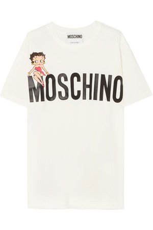 Moschino | + Betty Boop oversized printed cotton-jersey T-shirt | NET-A-PORTER.COM