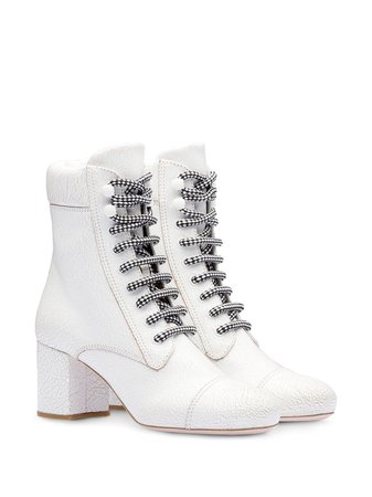 Miu Miu Contrasting Shoe Laces Boots