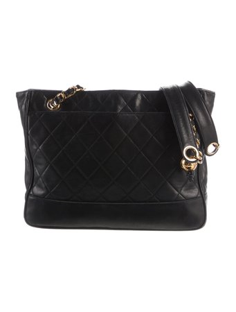 Chanel Vintage Quilted Chain Tote - Black Totes, Handbags - CHA760640 | The RealReal