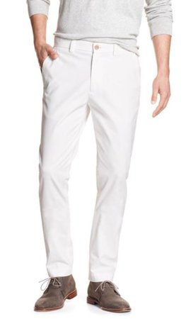 Buy Banana Republic Men's Aiden Chino Slim Fit Sz 35x32 White Pants 100 Cotton online | eBay