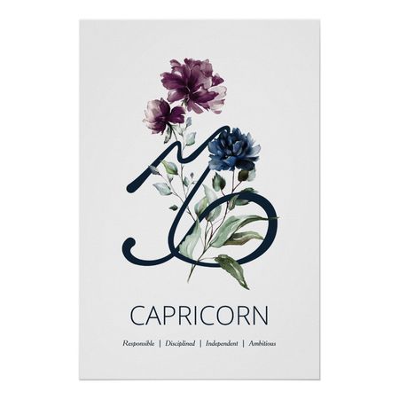 Capricorn Zodiac Star Sign Art Print | Zazzle