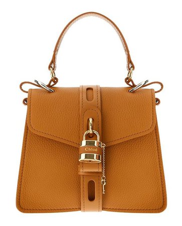 Chloé | Aby Mini Brown Calf Leather Shoulder Bag