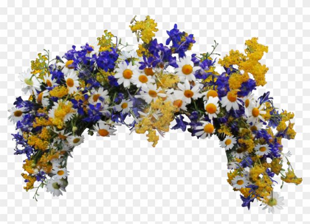 Flowers Sticker - Wild Flowers Crown Png, Transparent Png - 1024x692(#595135) - PngFind