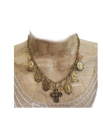 saints pendant necklace Catholic jewelry