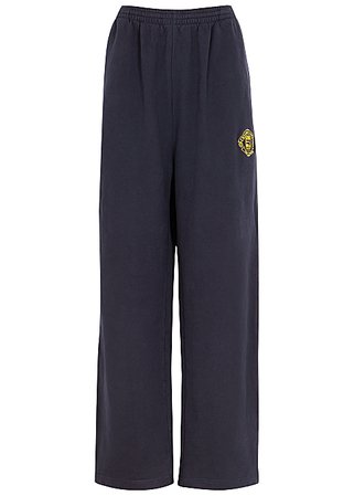 Balenciaga Navy wide-leg cotton sweatpants - Harvey Nichols