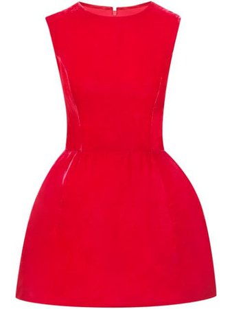 Oscar De La Renta Velvet Puff Hem Mini Dress - Farfetch