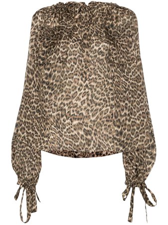 Zimmermann Leopard Print Silk Blouse | Farfetch.com