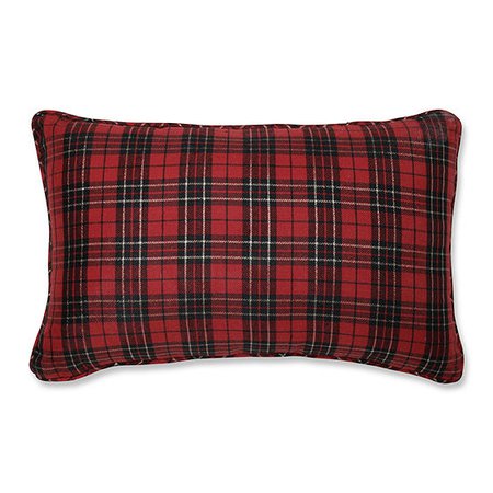Pillow Perfect Holiday Plaid 20X12 Rectangular Throw Pillow