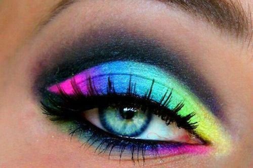 rainbow eye makeup - Google Search