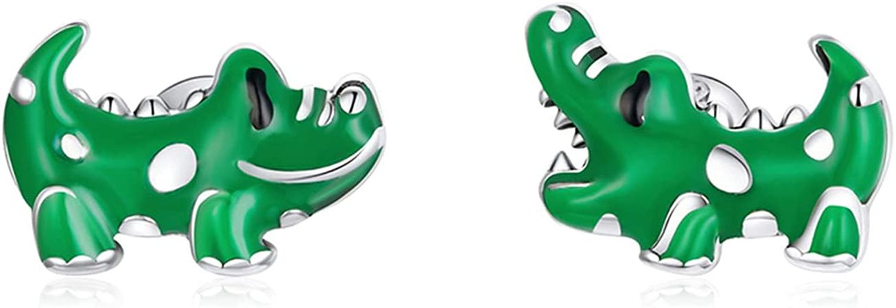Amazon.com: BISAER Cute Green Baby Crocodile Stud Earrings Animal Element Jewelry Gift for Women Teen Girls: Clothing, Shoes & Jewelry