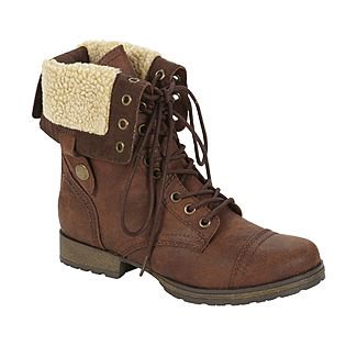 Bongo Tracey Mid-calf Brown Lace Up Boots
