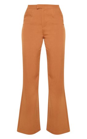 Camel Flared Trouser | Co-Ords | PrettyLittleThing USA