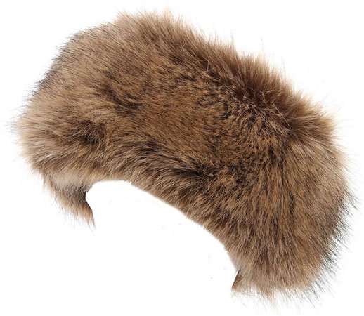 La Carrie Faux Fur Headband with Stretch Women's Winter Earwarmer Earmuff (natural) at Amazon Women’s Clothing store