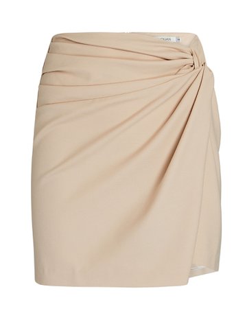 Anna Quan Emelia Twist Front Wool-Blend Mini Skirt| INTERMIX®