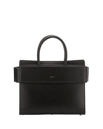 Givenchy Horizon Small Leather Satchel Bag, Black
