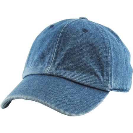 Kids Boys Girls Hats Washed Low Profile Cotton and Denim Plain Baseball Cap Hat Unisex - Walmart.com - Walmart.com