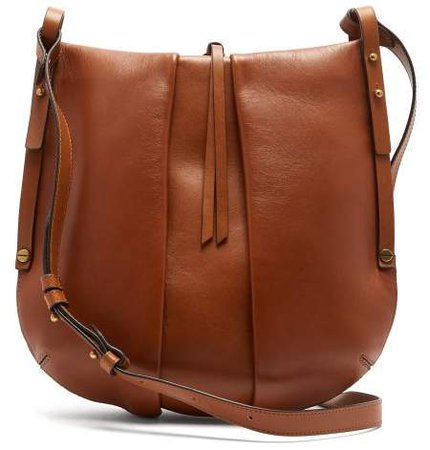 Lecky Panelled Leather Cross Body Bag - Womens - Brown