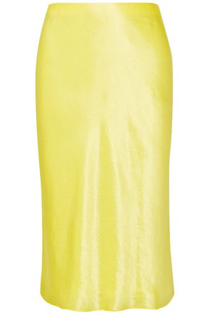 Yellow Hammered-satin skirt | Sale up to 70% off | THE OUTNET | VINCE. | THE OUTNET