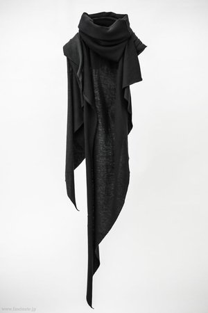 tattered black scarf