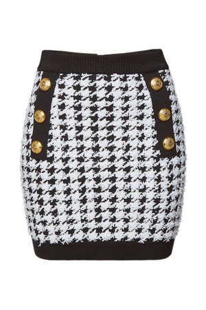 Balmain - Houndstooth Mini Skirt - multicolored