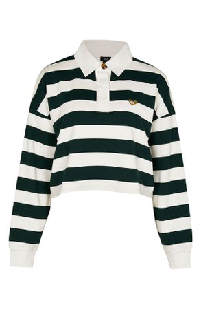 Bold Rugby Stripes Polo Green